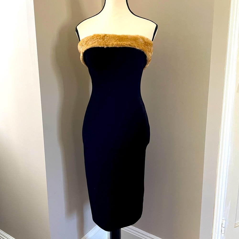 Frederick’s of Hollywood Faux Fur and Velvet dress in XS